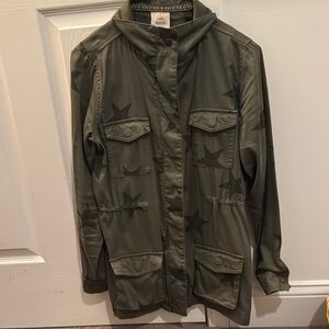 Green Star Patterned utility Jacket